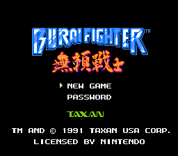 Burai Fighter title screen for Famicom